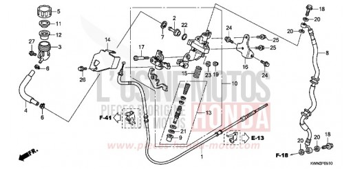 BRAKE MASTER CYLINDER (CBS) WW125EX2A de 2010